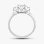 Platinum 1.47ct Radiant Cut Diamond Three Stone Ring RN5874 PLT