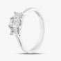 Platinum 1.02ct Emerald Cut Diamond Three Stone Ring RN5877 PLT