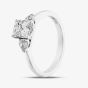Platinum 1.30ct Asscher & Pear Cut Diamond Three Stone Ring RN5586 PLT