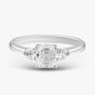 Platinum 1.30ct Asscher & Pear Cut Diamond Three Stone Ring RN5586 PLT