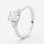 Platinum Certified 0.96ct Multi Cut Diamond Three Stone Ring RN11731