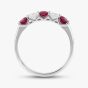 Platinum Brilliant Cut Ruby & Diamond Five Stone Ring 32706