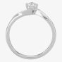 1888 Collection Platinum 0.25ct Brilliand Cut Diamond Twist Solitaire Ring RI-1027(.25CT PLUS)