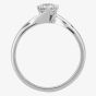 1888 Collection Platinum 0.40ct Certificated Brilliant Cut Diamond Twist Solitaire Ring RI-1027(.40CT PLUS)