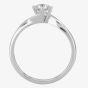 1888 Collection Platinum 0.50ct Certificated Brillianr Cut Twist Solitaire Ring RI-1027(.50CT PLUS)