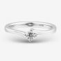 1888 Collection Platinum 0.25ct Certificated Round Cut Diamond Twist Solitaire Ring RI-137(.25CT PLUS)