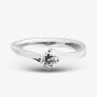 1888 Collection Platinum Certificated 0.40ct Round Cut Diamond Twist Solitaire Ring RI-137(.40CT PLUS)