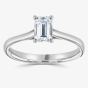 1888 Collection Platinum 0.50ct Certificated Emerald Cut Diamond Solitaire Ring RI-149(6X4)