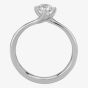 1888 Collection Platinum 0.60ct Certificated Brilliant Cut Diamond Twist Solitaire Ring RI-137(.60CT PLUS)