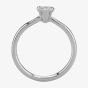 Platinum Flower Mount Solitaire Diamond Ring RI-1202 (.33CT PLUS)