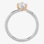 1888 Collection Two-Tone Brilliant Cut 0.40ct Diamond Solitaire Twist Ring RI-2136