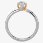 1888 Collection Two-Tone Brilliant Cut 0.50ct Diamond Solitaire Twist Ring RI-2136
