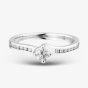 1888 Collection Platinum Certificated 0.25ct Diamond Shoulder Set Twist Ring RI-1191(.25CT PLUS)