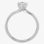 1888 Collection Platinum 0.33ct Certificated Brilliant Cut Diamond Shoulder Set Twist Solitaire Ring RI-1191(.33CT PLUS)
