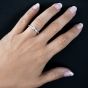 1888 Collection Platinum 0.33ct Certificated Brilliant Cut Diamond Shoulder Set Twist Solitaire Ring RI-1191(.33CT PLUS)