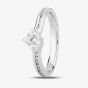 1888 Collection Platinum 0.40ct Certificated Brilliant Cut Diamond Shoulder Set Twist Solitaire Ring RI-1191(.40CT PLUS)