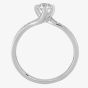 1888 Collection Platinum 0.40ct Certificated Brilliant Cut Diamond Shoulder Set Twist Solitaire Ring RI-1191(.40CT PLUS)