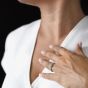1888 Collection Platinum 0.40ct Certificated Brilliant Cut Diamond Shoulder Set Twist Solitaire Ring RI-1191(.40CT PLUS)