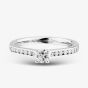 1888 Collection Platinum Certificated 0.25ct Round Cut Diamond Shoulder Set Solitaire Ring RI-138(.25CT PLUS)