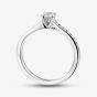 1888 Collection Platinum Certificated 0.25ct Round Cut Diamond Shoulder Set Solitaire Ring RI-138(.25CT PLUS)