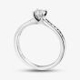 1888 Collection Platinum 0.35ct Certificated Round Cut Diamond Shoulder Set Solitaire Ring RI-138(.33CT PLUS)