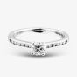 1888 Collection Platinum 0.50ct Certificated 0.50ct Round Cut Diamond Shoulder Set Solitaire Ring RI-138(.50CT PLUS)