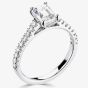 1888 Collection Platinum 0.90ct Certificated Emerald Cut Diamond Shoulder Set Solitaire Ring RI-2209A(6X4)(.60CT PLUS