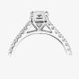 1888 Collection Platinum 1.10ct Certificated Emerald Cut Diamond Shoulder Set Solitaire Ring RI-2209A(7X5)(.90CT PLUS