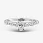 1888 Collection Platinum Certificated 0.60ct Oval Cut Diamond Shoulder Set Ring RI-2250(6X4)(.60CT PLUS)