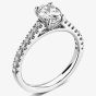 1888 Collection Platinum 0.90ct Certificated Oval Cut Diamond Shoulder Set Solitaire Ring RI-2250(7X5)(.70CT PLUS)