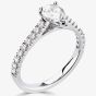 1888 Collection Platinum 0.50ct Certificated Pear Cut Diamond Shoulder Set Solitaire Ring RI-2252(6X4)(.30CT PLUS)