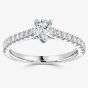 1888 Collection Platinum 0.50ct Certificated Pear Cut Diamond Shoulder Set Solitaire Ring RI-2252(6X4)(.30CT PLUS)