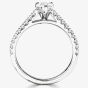 1888 Collection Platinum 0.50ct Certificated Pear Cut Diamond Shoulder Set Solitaire Ring RI-2252(6X4)(.30CT PLUS)