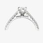 1888 Collection Platinum 0.80ct Certificated Pear Cut Diamond Shoulder Set Solitaire Ring RI-2252(7X5)(.50CT PLUS)