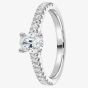1888 Collection Platinum Oval Cut 0.70ct Diamond Solitaire Shoulder Set Ring RI-2250