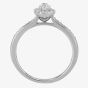 1888 Collection Platinum 0.33ct Certificated Pear Cut Diamond Shoulder Set Halo Ring DSC42(5X3)