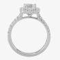 1888 Collection Platinum 1.00ct Certificated Princess Cut Diamond Shoulder Set Halo Ring DSC53(4.5)