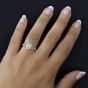1888 Collection Platinum 0.90ct Certificated Brilliant Cut Diamond Split Shoulders Cluster Ring DSC64(5.0)0.50CT PLUS