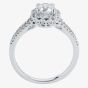 1888 Collection Platinum 1.20ct Certificated Brilliant Cut Diamond Split Shoulders Cluster Ring DSC64(5.5)0.70CT PLUS