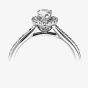1888 Collection Platinum 0.25ct Certificated Pear Cut Diamond Shoulder Set Halo Ring RC2020(5X3)(.25CT PLUS)