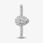 1888 Collection Platinum 0.39ct Certificated Pear Cut Diamond Shoulder Set Cluster Ring RC2020B(5X3)(.33CT PLUS)