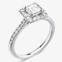 1888 Collection Platinum 0.70ct Certificated Princess Cut Diamond Shoulder Set Halo Ring RC2022(4.0)