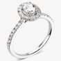 1888 Collection Platinum 0.70ct Certificated Oval Cut Diamond Shoulder Set Halo Ring RC2028(6X4)