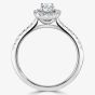 1888 Collection Platinum 1.10ct Certificated Oval Cut Diamond Shoulder Set Halo Ring RC2028(7X5)