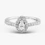 1888 Collection Platinum Certificated 0.50ct Pear Cut Diamond Cluster Ring RC2031(5X3)