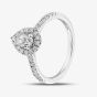 1888 Collection Platinum 0.68ct Certificated Pear Cut Diamond Shoulder Set Cluster Ring RC2031(6X4)