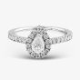 1888 Collection Platinum 0.68ct Certificated Pear Cut Diamond Shoulder Set Cluster Ring RC2031(6X4)