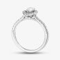 1888 Collection Platinum 0.68ct Certificated Pear Cut Diamond Shoulder Set Cluster Ring RC2031(6X4)