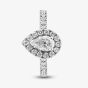 1888 Collection Platinum 0.68ct Certificated Pear Cut Diamond Shoulder Set Cluster Ring RC2031(6X4)