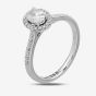 1888 Collection Platinum Oval Cut 0.60ct Diamond Cluster Ring DSC41